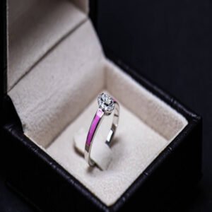 diamond ring with a special pink color